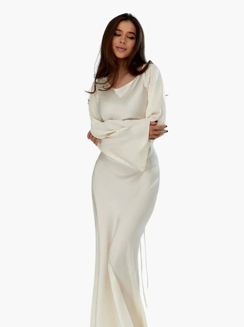 Pharia | Women’s Long-Sleeve Maxi Dress – Timeless Elegance for Every Occasion - Image 23