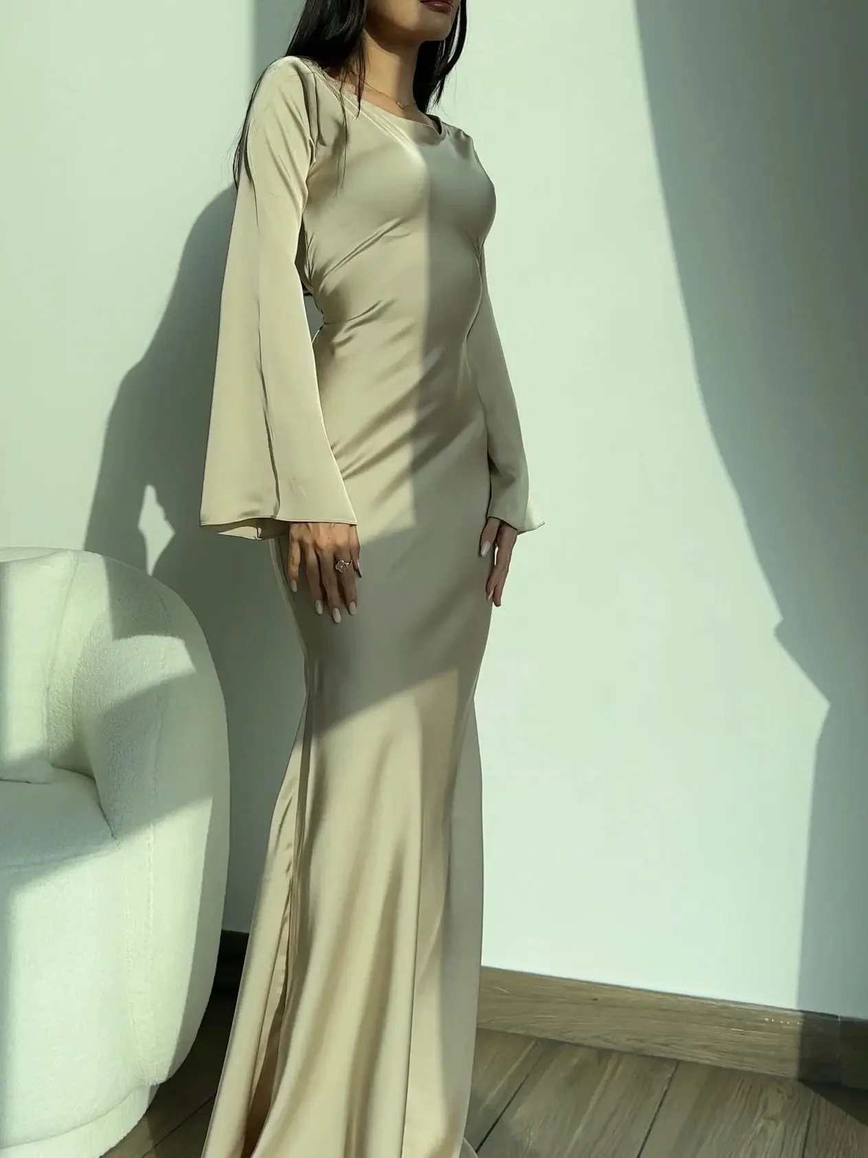 Pharia | Women’s Long-Sleeve Maxi Dress – Timeless Elegance for Every Occasion - Image 6