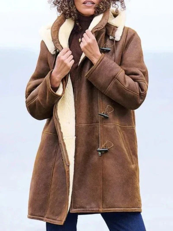 Stana | Women’s Shearling-Lined Hooded Jacket - Image 2