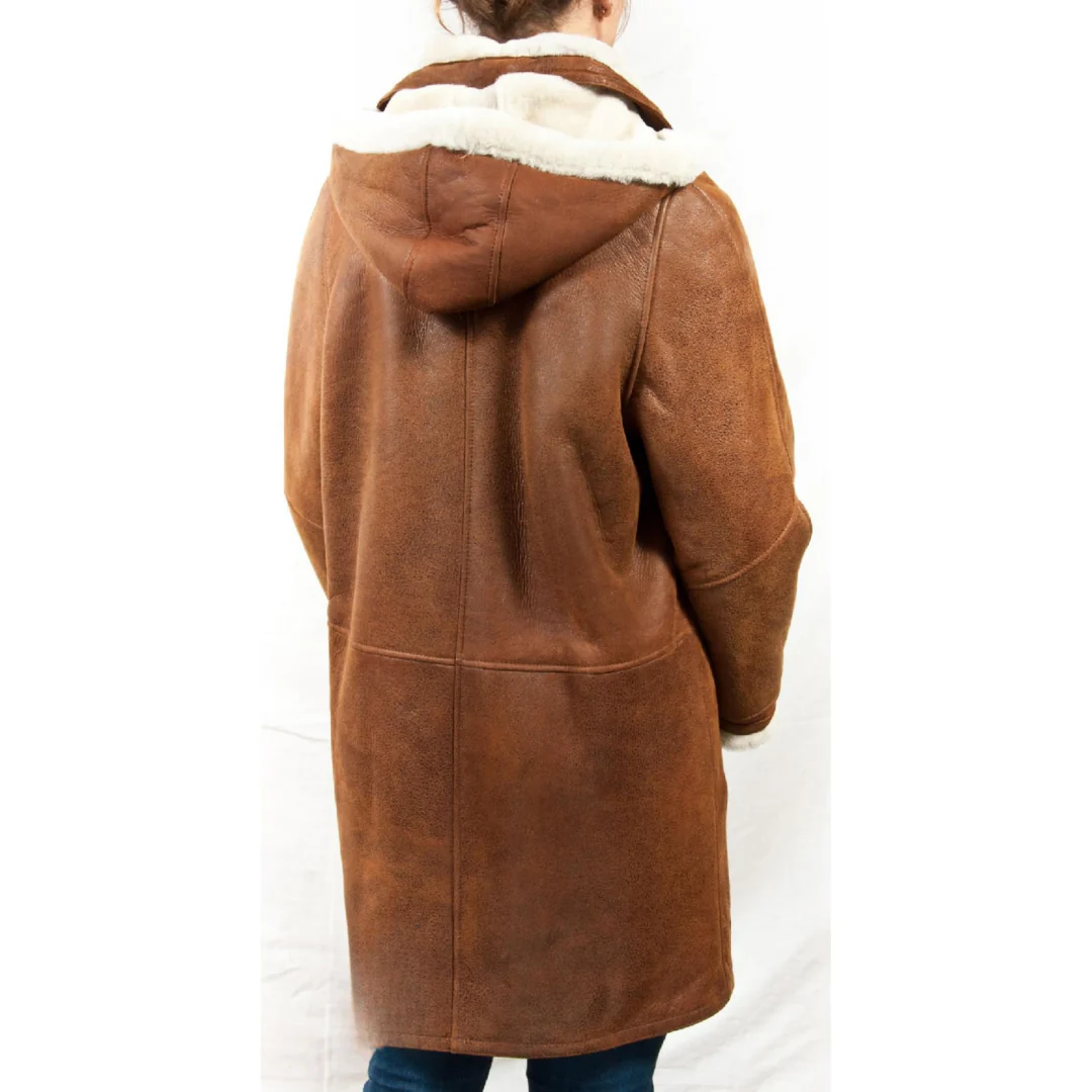 Stana | Women’s Shearling-Lined Hooded Jacket - Image 4