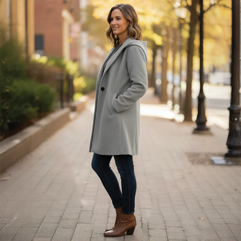 Storme | Women’s Oversized Wool-Blend Coat - Image 11