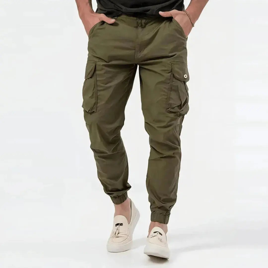 Tavian | Men’s Cotton Stretch Cargo Joggers - Image 2