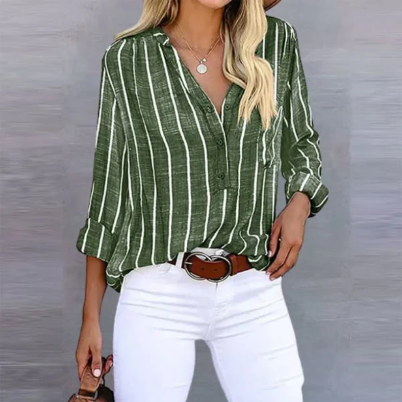 Valenne | Women’s Striped Summer Blouse - Image 4