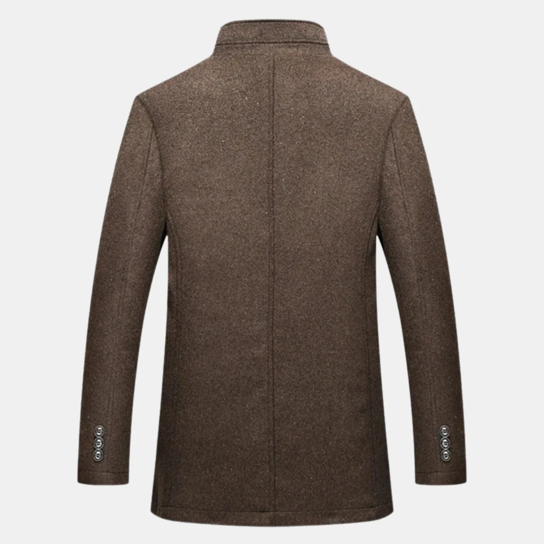 Vernon | Men’s Wool Stand Collar Coat - Image 6