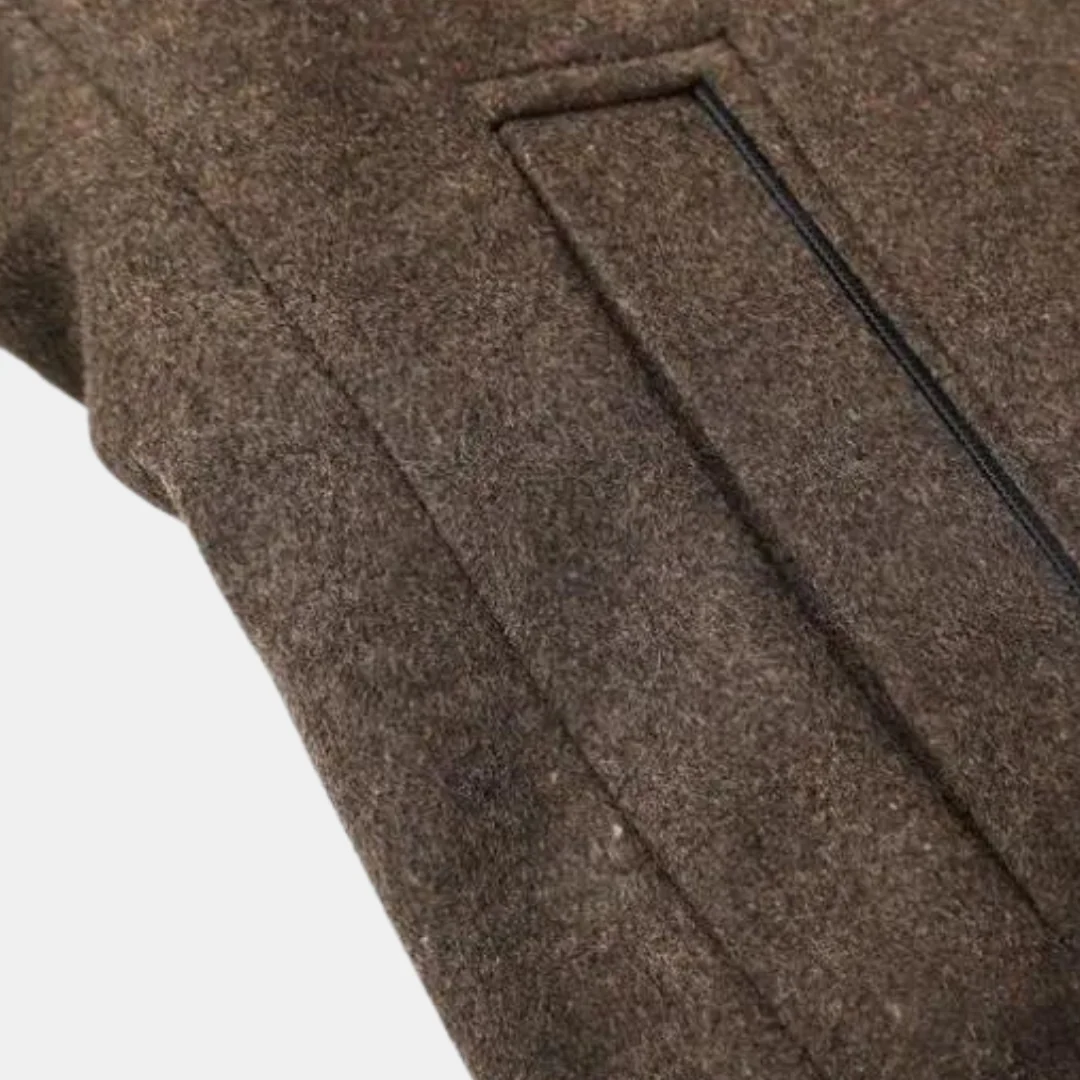 Vernon | Men’s Wool Stand Collar Coat - Image 7
