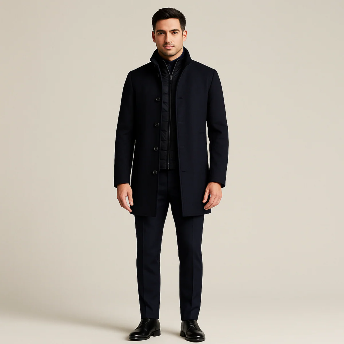 Vien | Men’s Wool Tailored Overcoat - Image 8