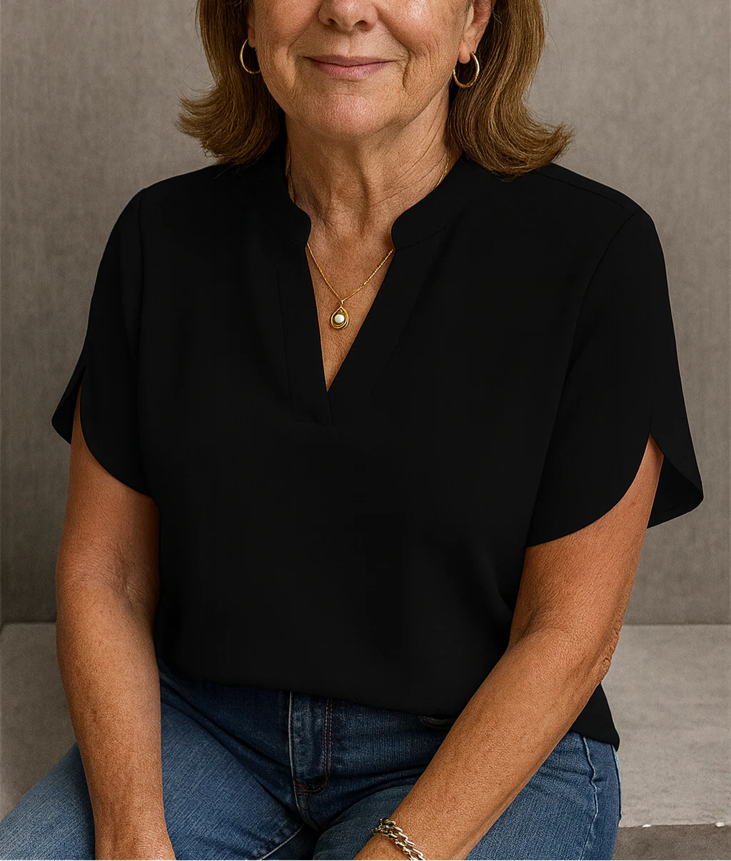 Vionne | Women’s Lightweight V-Neck Blouse - Image 2