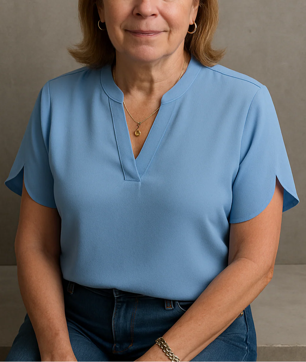 Vionne | Women’s Lightweight V-Neck Blouse - Image 3