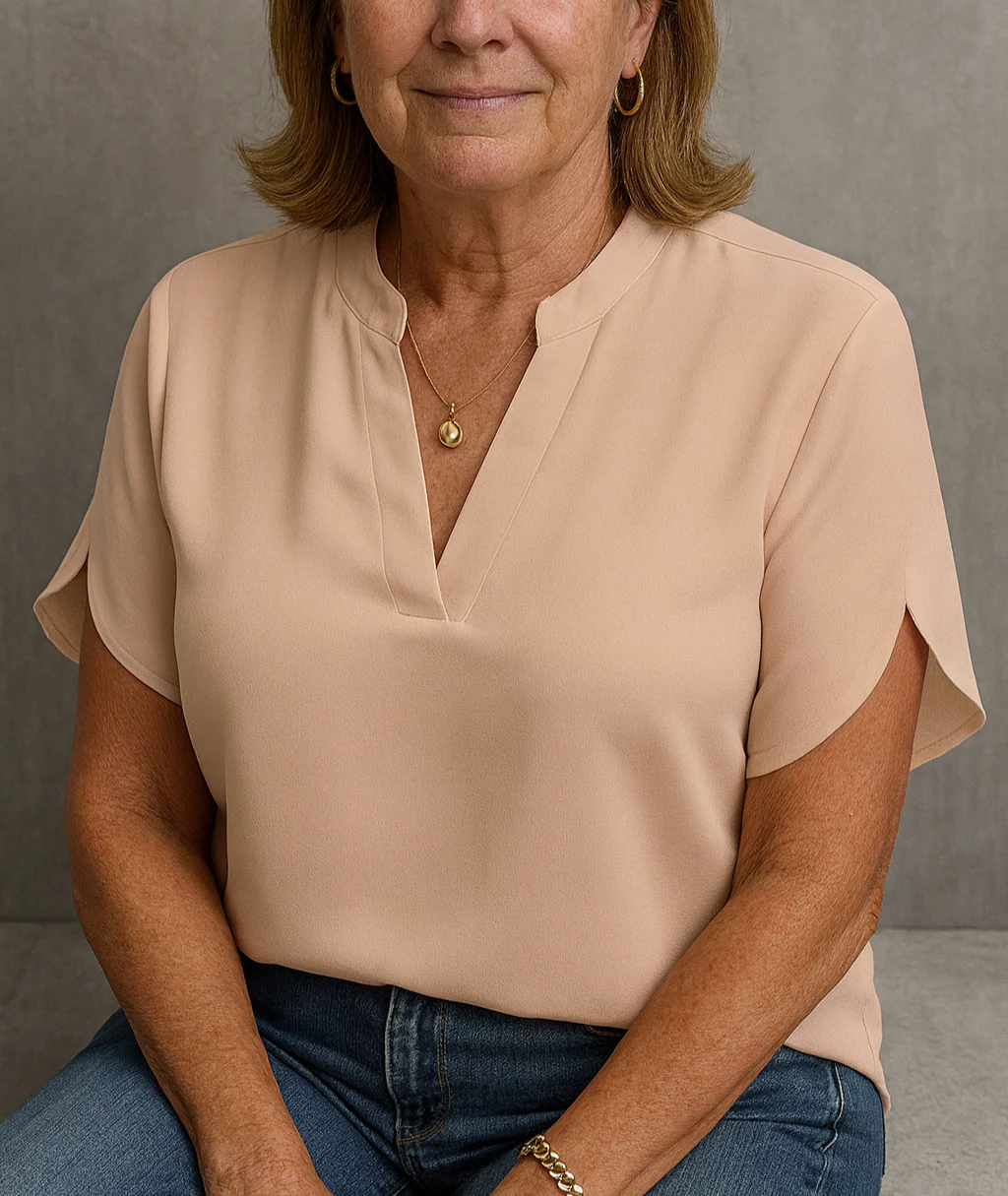 Vionne | Women’s Lightweight V-Neck Blouse - Image 4