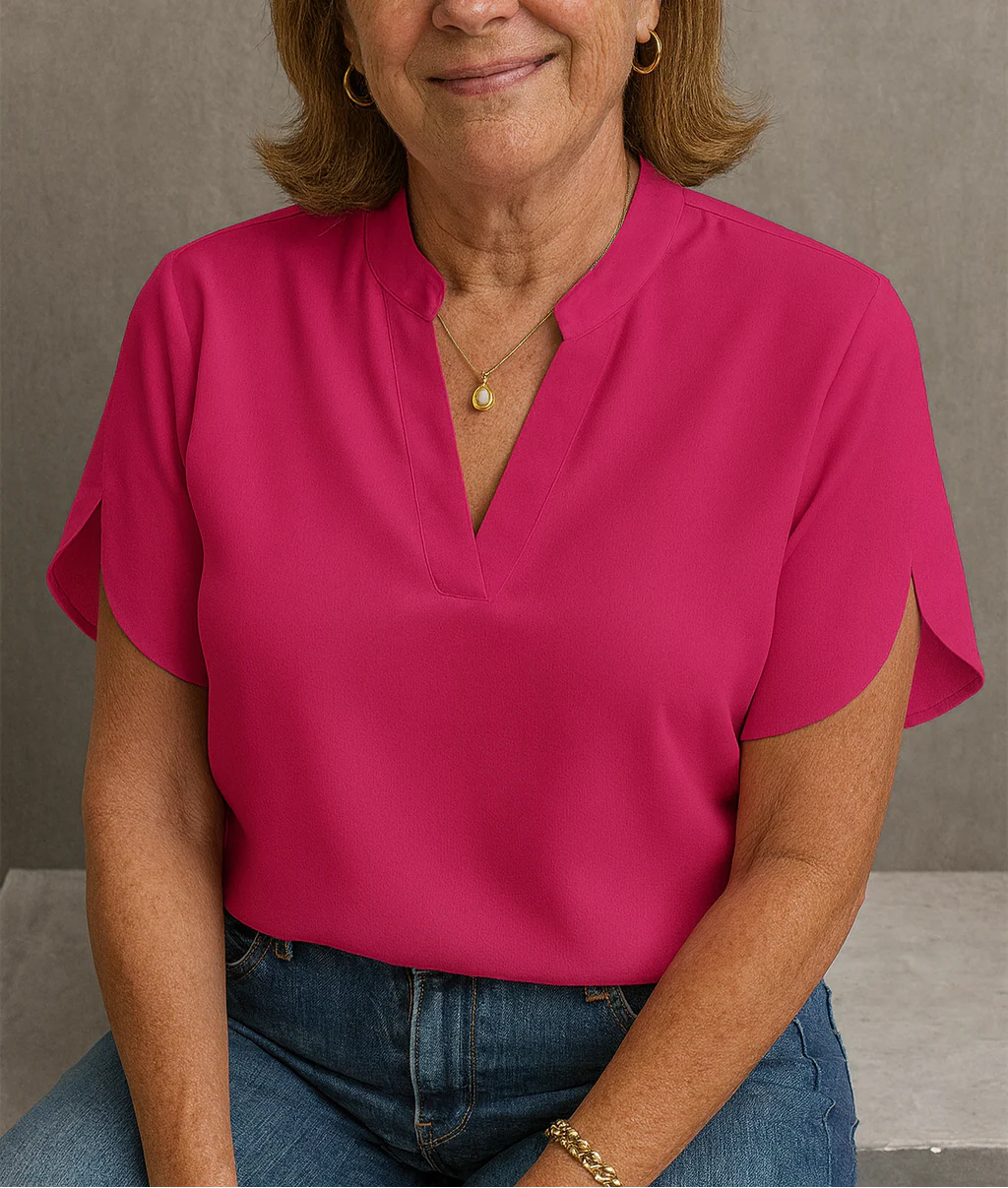 Vionne | Women’s Lightweight V-Neck Blouse - Image 5