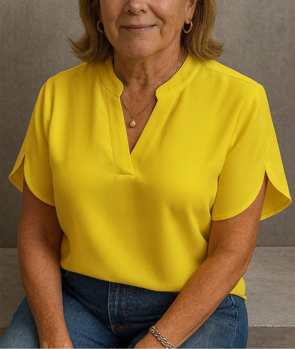 Vionne | Women’s Lightweight V-Neck Blouse - Image 6