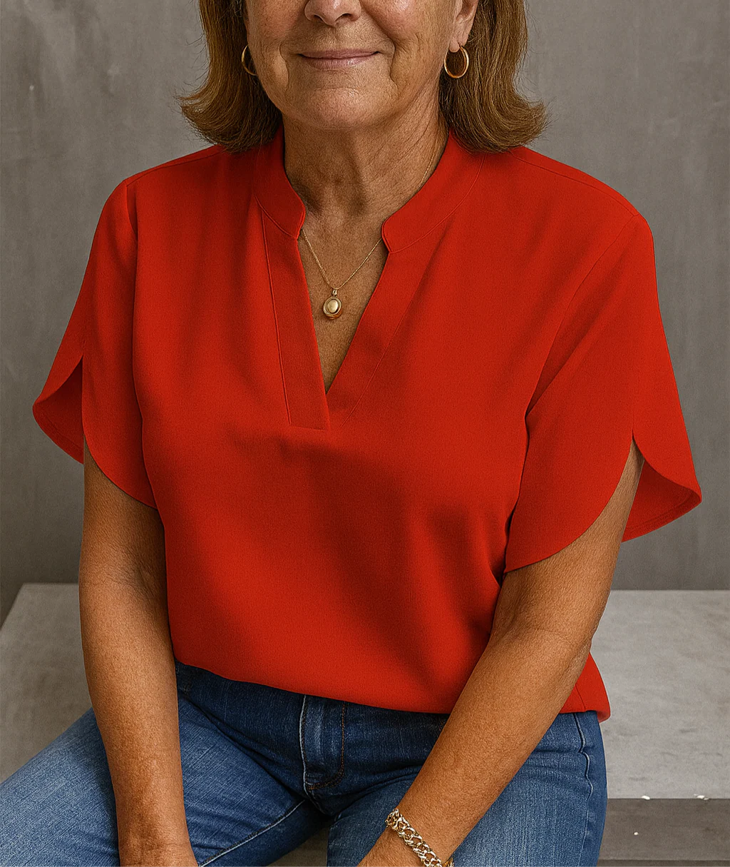 Vionne | Women’s Lightweight V-Neck Blouse - Image 7