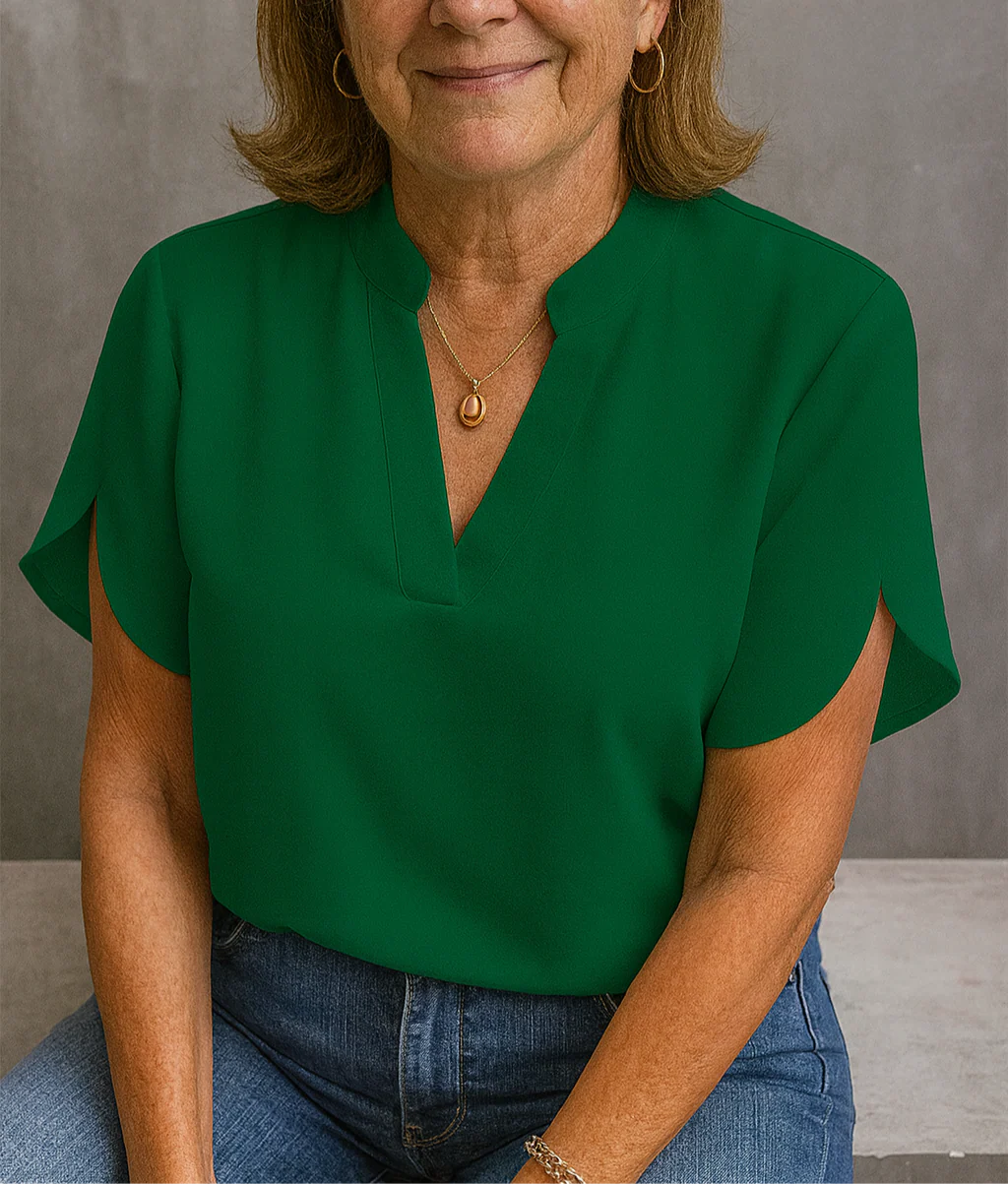 Vionne | Women’s Lightweight V-Neck Blouse - Image 8