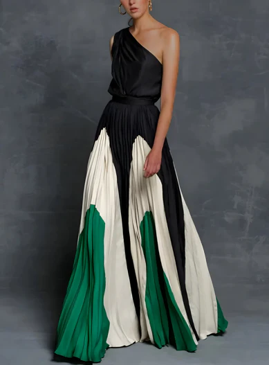 Wexley | Women’s One-Shoulder Asymmetrical Maxi Dress - Image 2