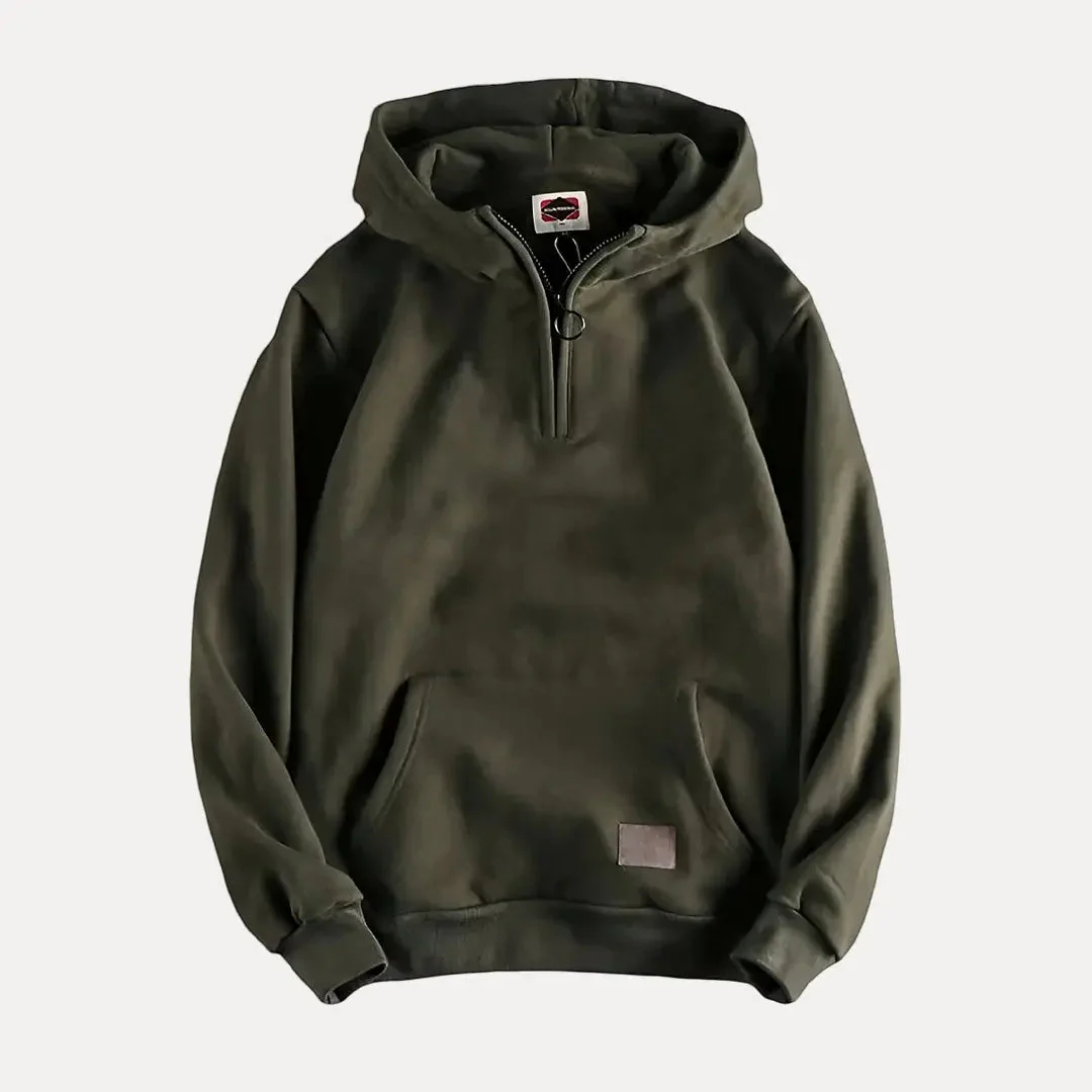 Willard | Men’s Classic Half-Zip Hoodie - Image 2