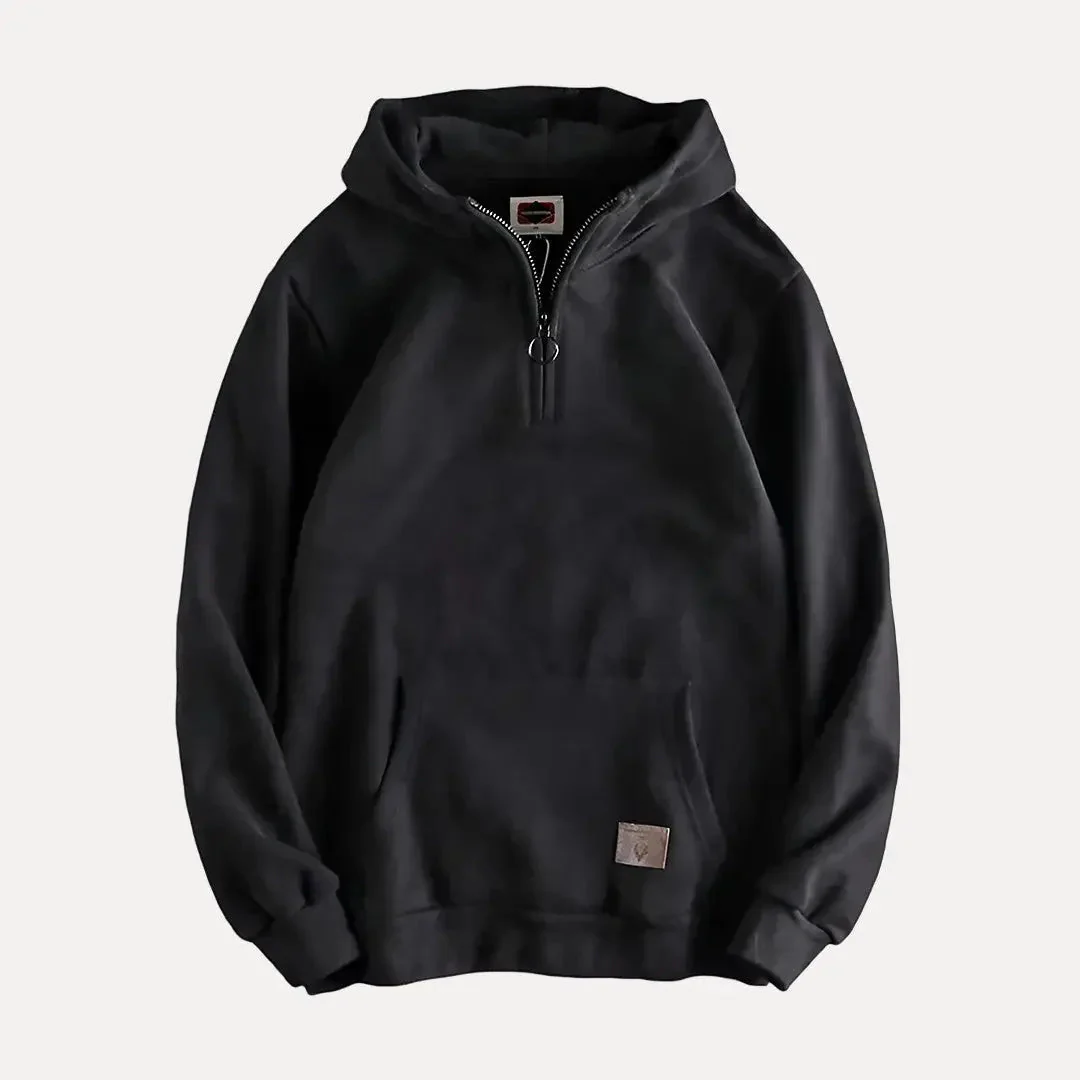 Willard | Men’s Classic Half-Zip Hoodie - Image 3