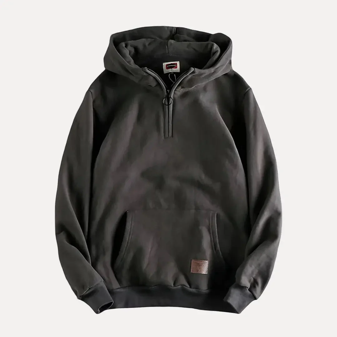 Willard | Men’s Classic Half-Zip Hoodie - Image 4