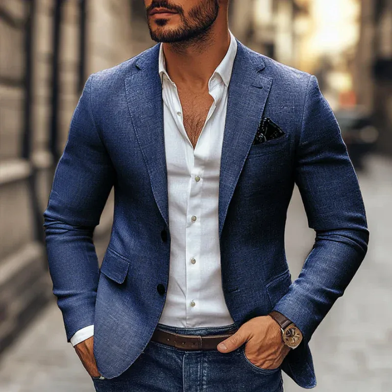 Windsor | Men’s Linen-Cotton Blazer - Image 5