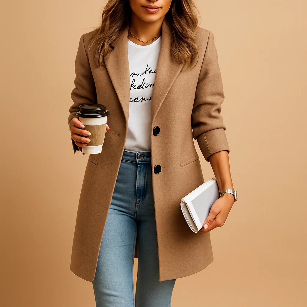 Eline | Women’s Longline Wool Coat - Image 3