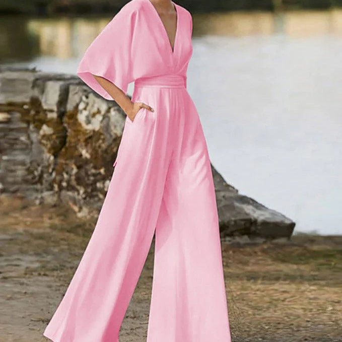 Xamira | Women’s Elegant V-Neck Jumpsuit - Image 4