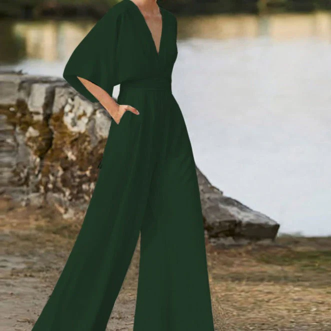 Xamira | Women’s Elegant V-Neck Jumpsuit - Image 5