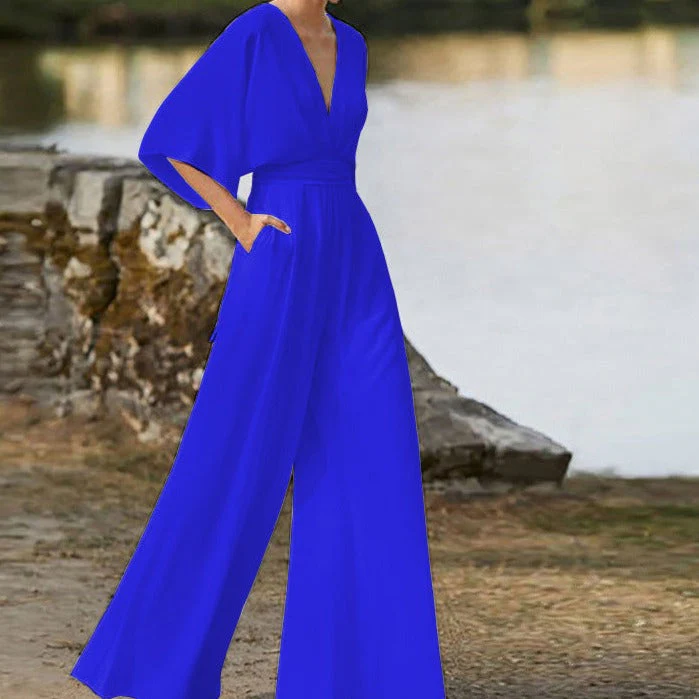 Xamira | Women’s Elegant V-Neck Jumpsuit - Image 6