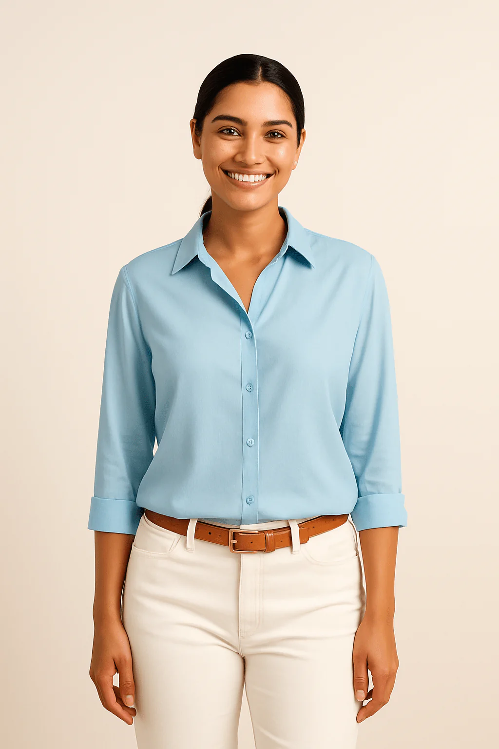 Yalina | Women’s Satin Blouse – Elegant Draped Finish - Image 5
