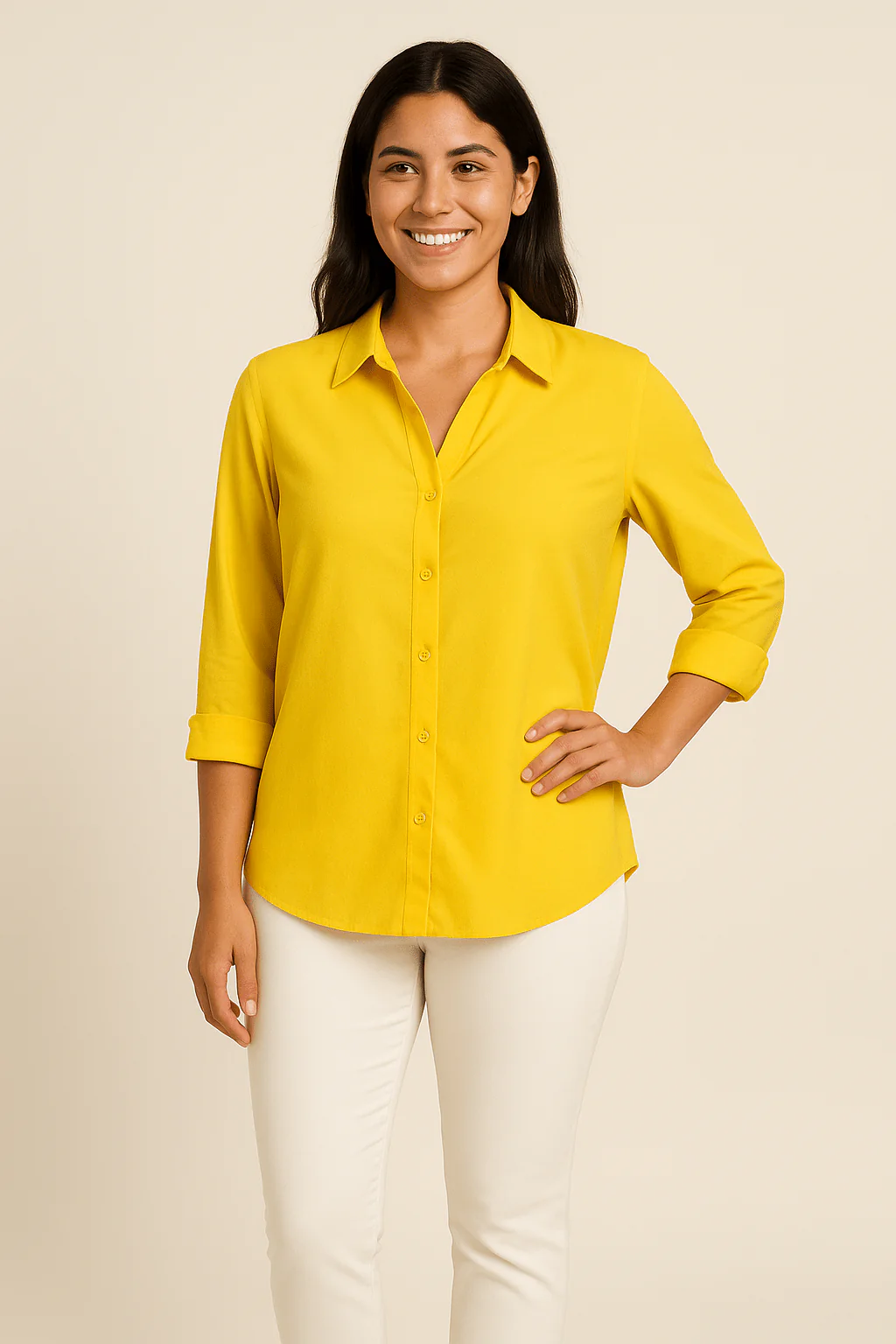 Yalina | Women’s Satin Blouse – Elegant Draped Finish - Image 7