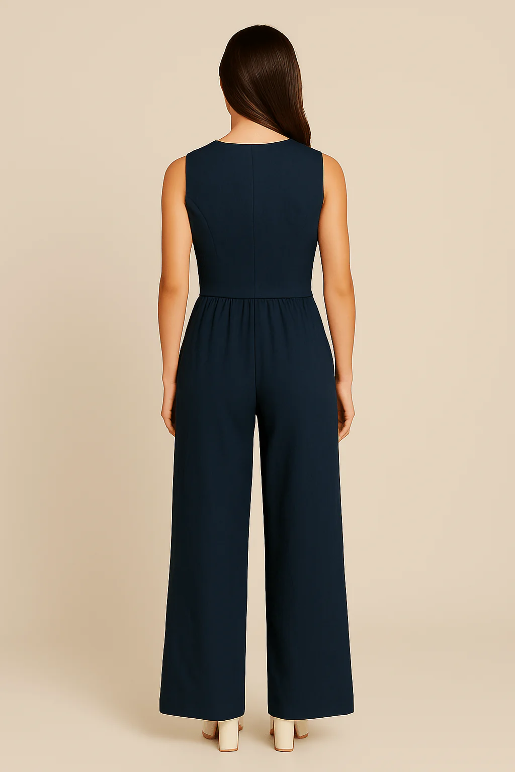 Yveline | Women’s Linen Vest & Wide‑Leg Trousers Set - Image 9