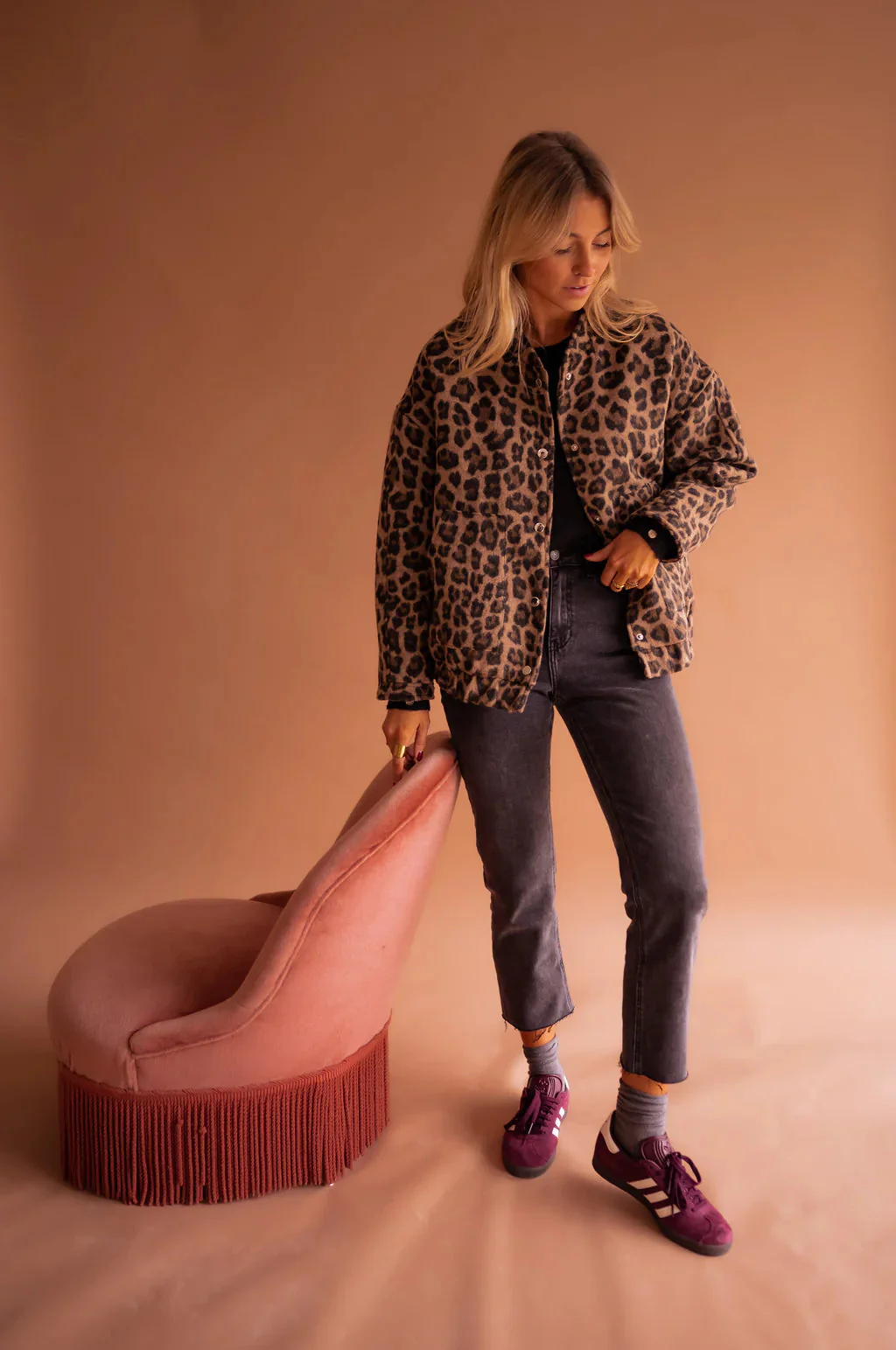 Zahara | Women’s Relaxed Fit Leopard Print Bomber Jacket - Image 3