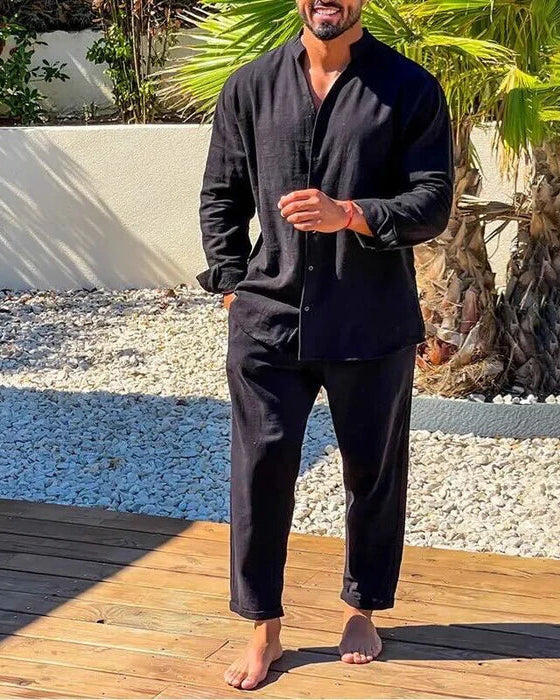 Zaine | Men’s Two-Piece Cotton Set – Relaxed Summer Elegance - Image 2