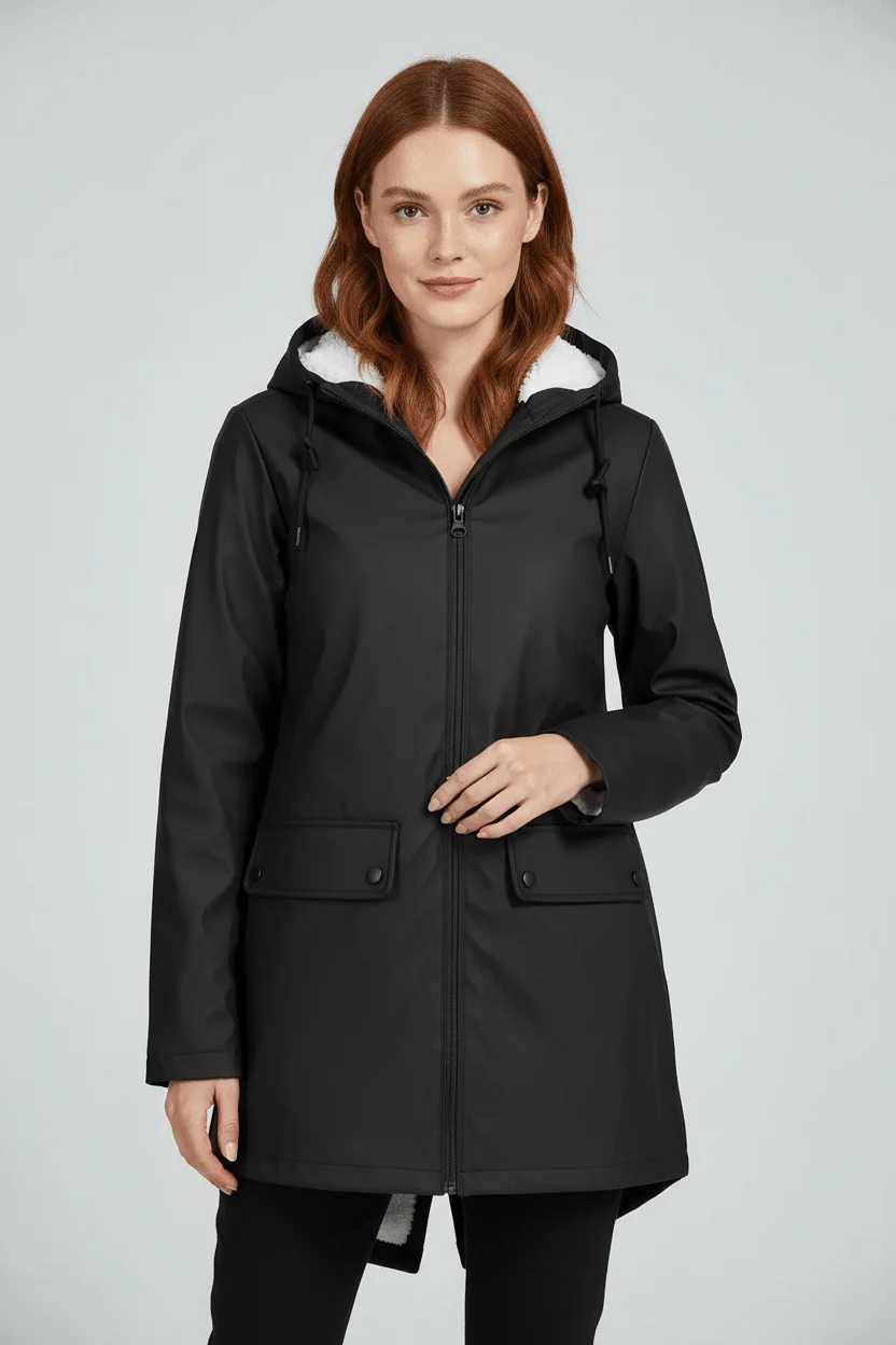 Zerina | Women’s Waterproof Fleece‑Lined Hooded Trench Coat - Image 2