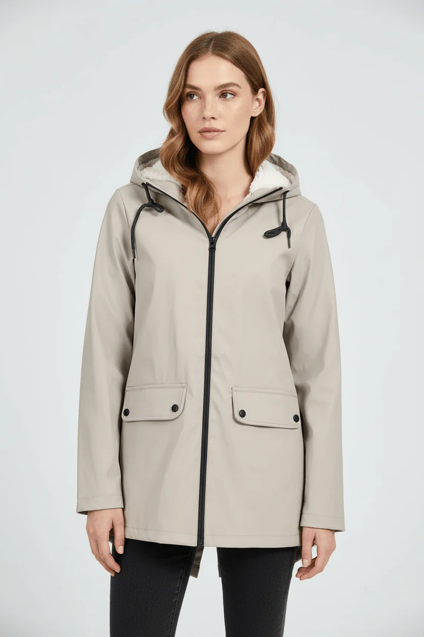 Zerina | Women’s Waterproof Fleece‑Lined Hooded Trench Coat - Image 3