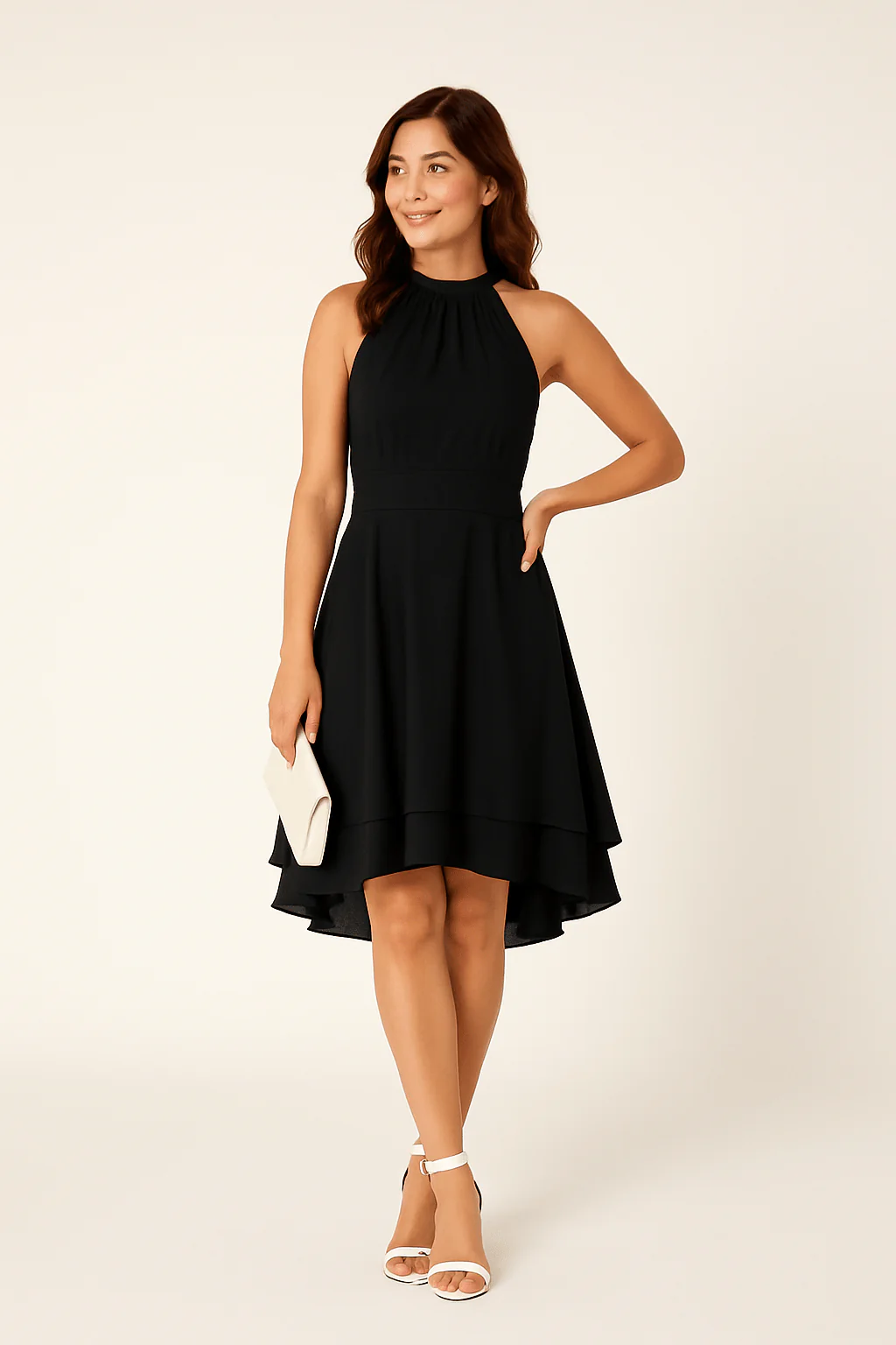 Zyelina | Women’s Halter‑Neck Sleeveless Dress