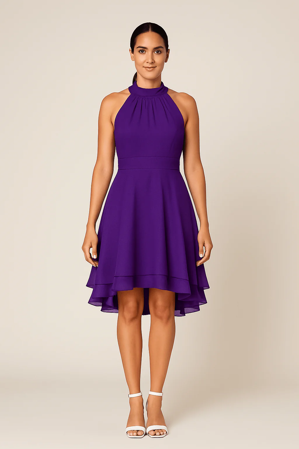 Zyelina | Women’s Halter‑Neck Sleeveless Dress - Image 4