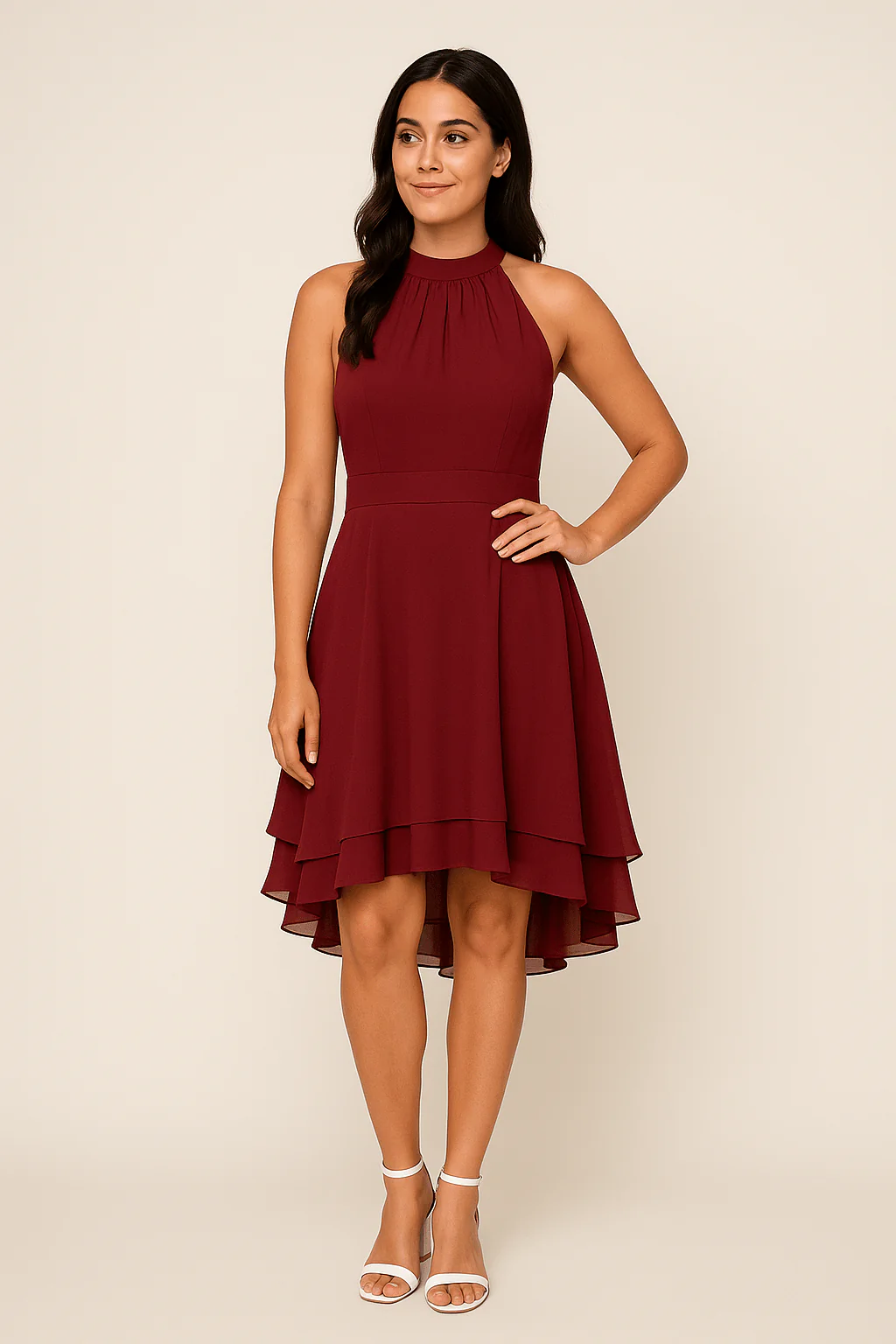 Zyelina | Women’s Halter‑Neck Sleeveless Dress - Image 5
